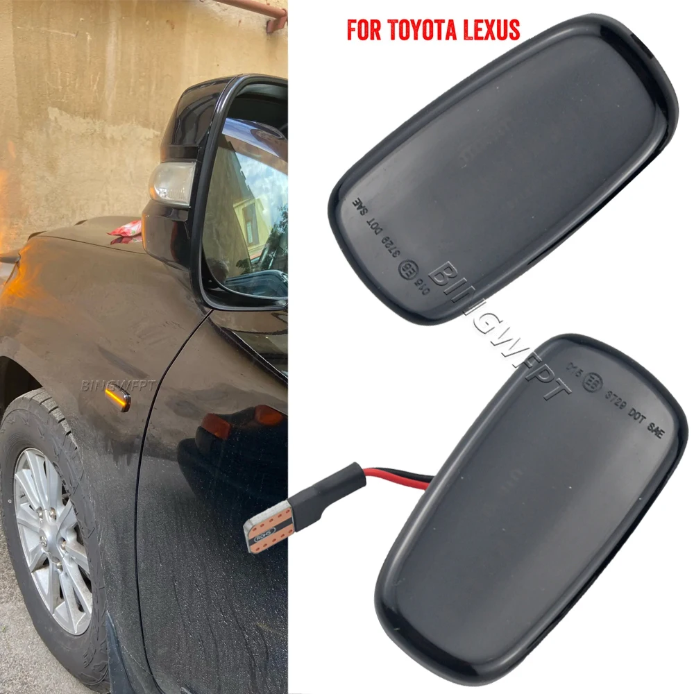 1 Pair Dynamic Led Front Fender Side Marker Light Turn Signal Lamp For Lexus IS200 / IS300 1999-2005 LS430 (UCF30) 2001-2022