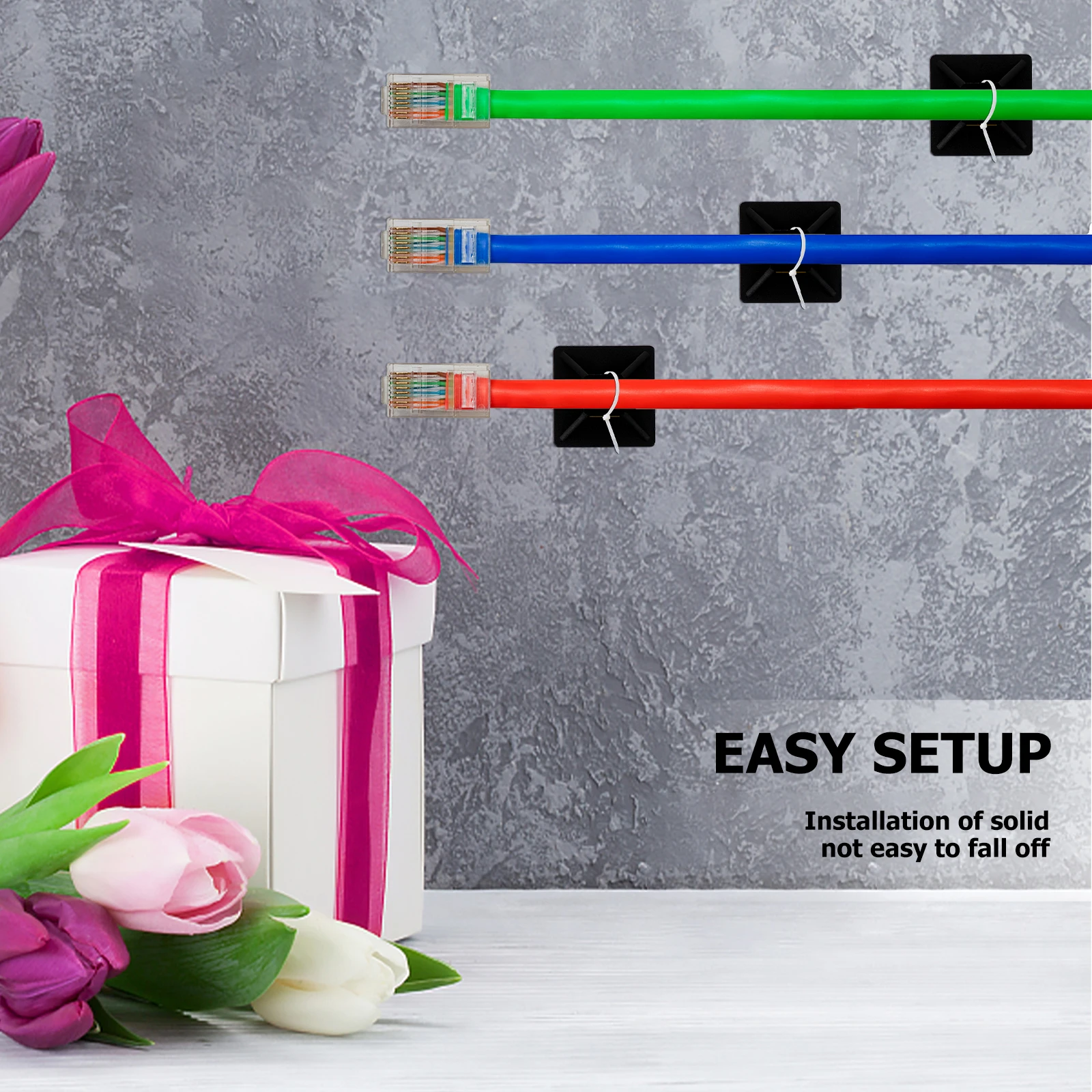 

100Pcs Suction Cable Tie Holder Self-Adhesive Mount Base for Wire Cord Management Heavy Duty Insulating Organizer Clip