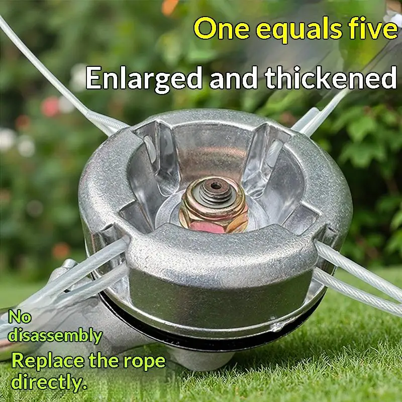 Aluminum Grass Trimmer Head Universal Lawn Mower Replacement Head Lawn Mower Accessory For Garden Yard Grass Cutting