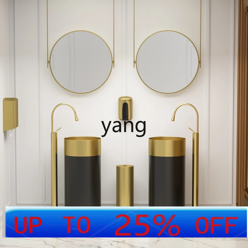 

CX stainless steel column basin integrated floor wash basin washbasin