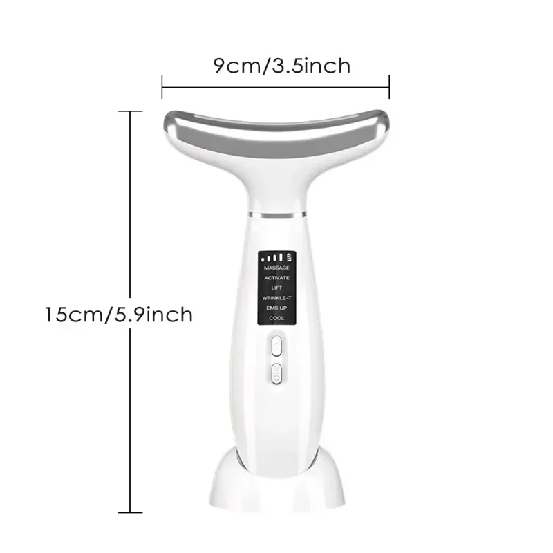 Micro-Current Face Neck Beauty Device Face Tightening Beauty Machine Cold Hot Compress Anti-wrinkles LED Phototherapy Skin Care