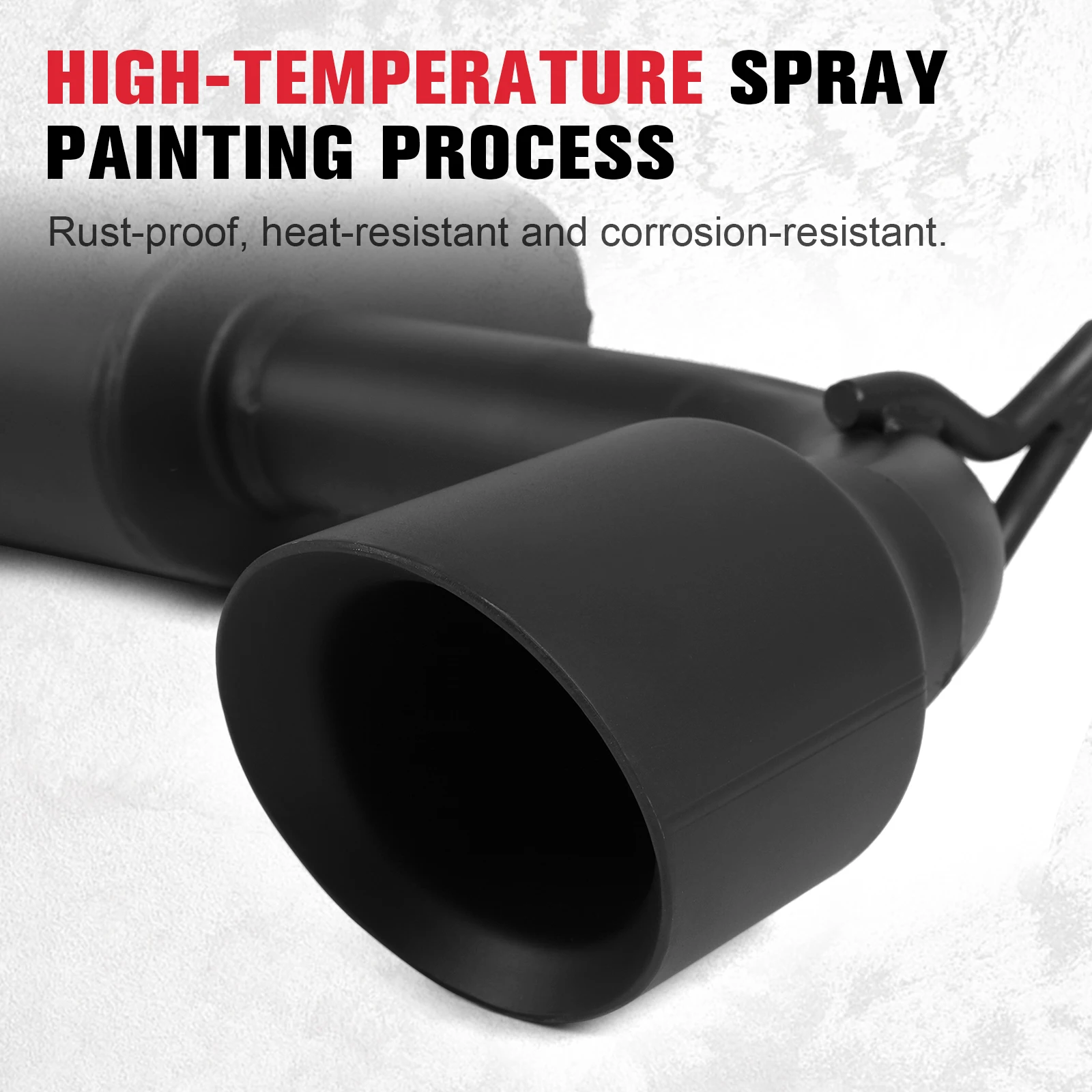 

Exhaust Pipe Muffler System Axle Back Dual Outlet Exhaust Muffler System Compatible for Wrangler JK 2DR/4DR 2007-2018