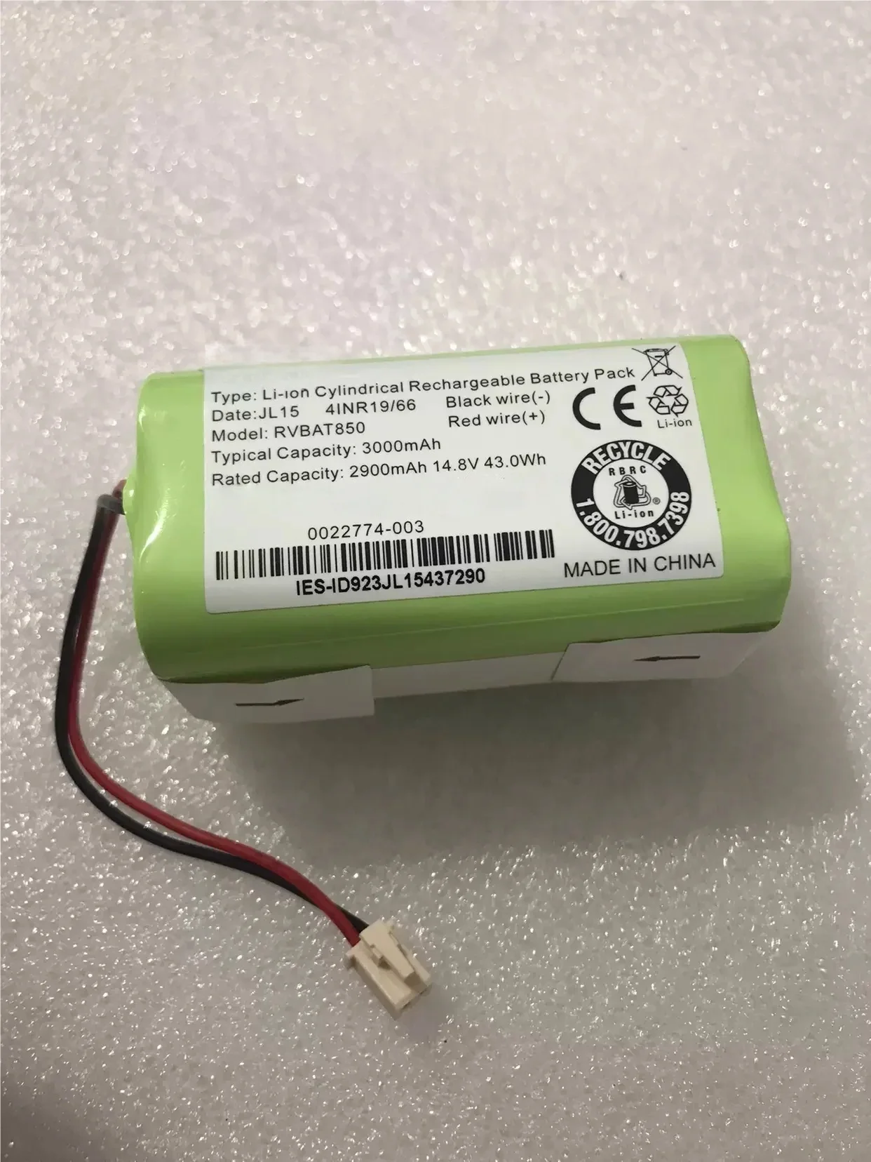 

Новая оригинальная аккумуляторная батарея для робота-пылесоса SHARK RVBAT850 JL15