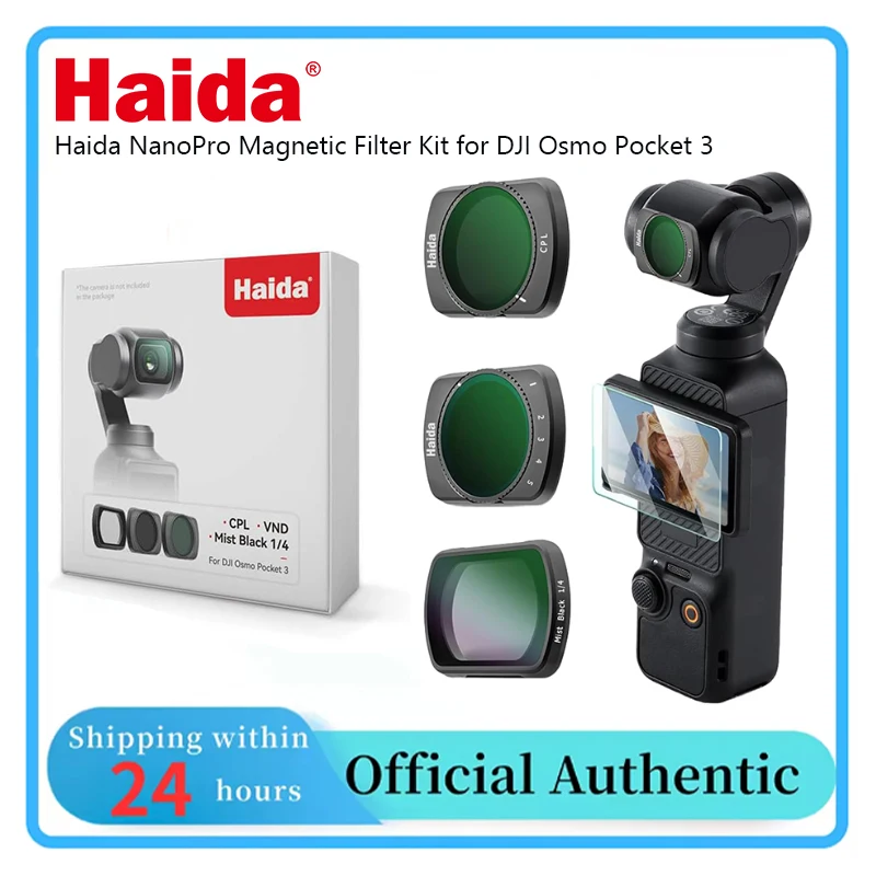 Haida Magnetic Lens Filter FOR DJI Osmo Pocket3 NanoPro CPL Variable ND Black Mist 1/4 Filter Kit