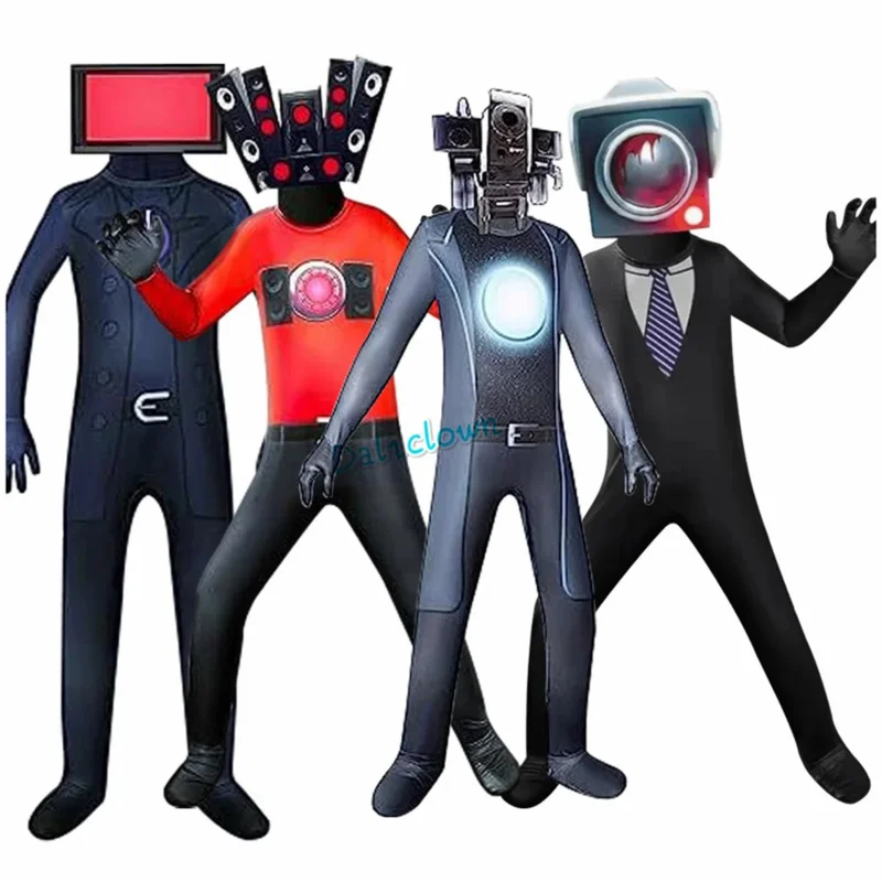 Skibidi Toilet Cosplay Costume Camara Camera Man Tv Speaker Man Cosplay Skibidi Toilet Costume Game Clothes Suit Mask Kids Adult