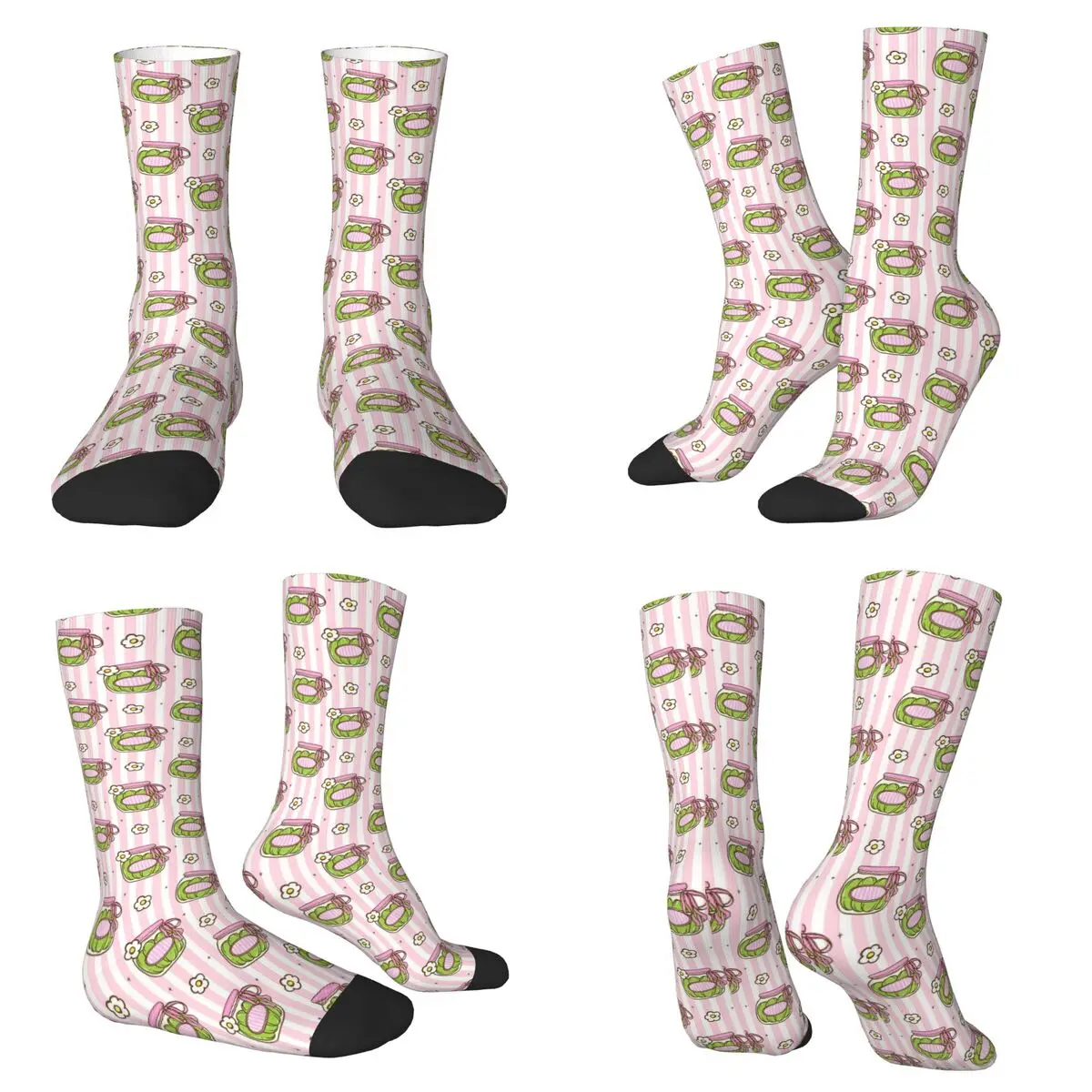 

Retro Pickle Jar Print Socks Harajuku Sweat Absorbing Stockings All Season Long Socks Accessories for Unisex Christmas Gifts
