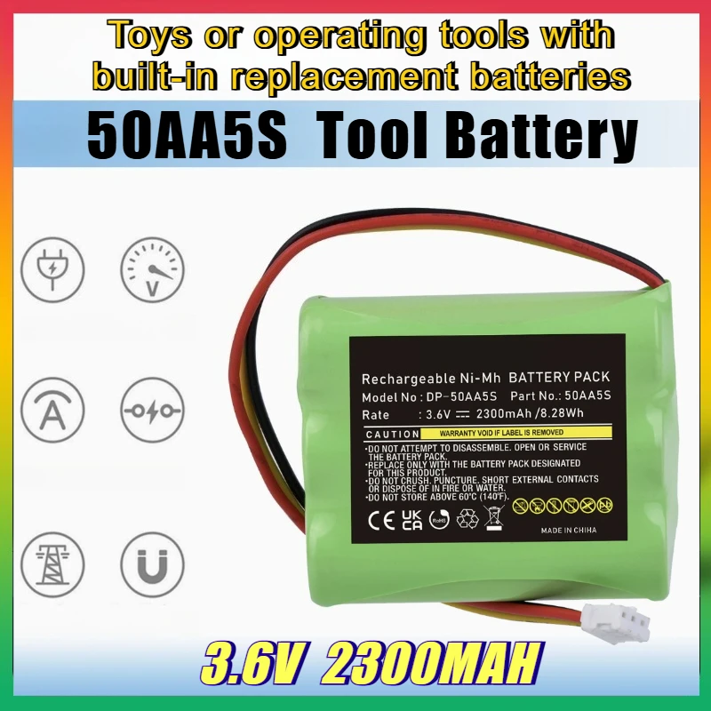 

2Pcs 3.6V 2300mAh 50AA5S Replacement Battery For Tonies TonieBox Musicbox Soundbox Rechargeable Batteries