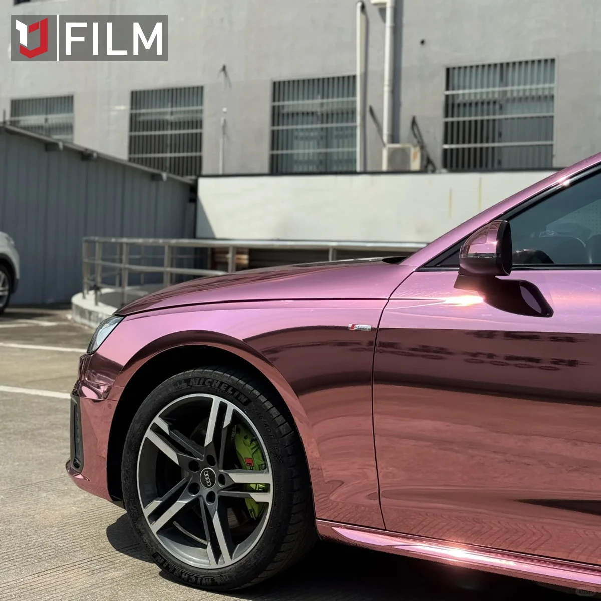 Liberação de ar cromo vermelho vinil envoltório pet decorações do carro filme amostra livre cetim cromo rosa ouro carro envoltório vinil corpo inteiro