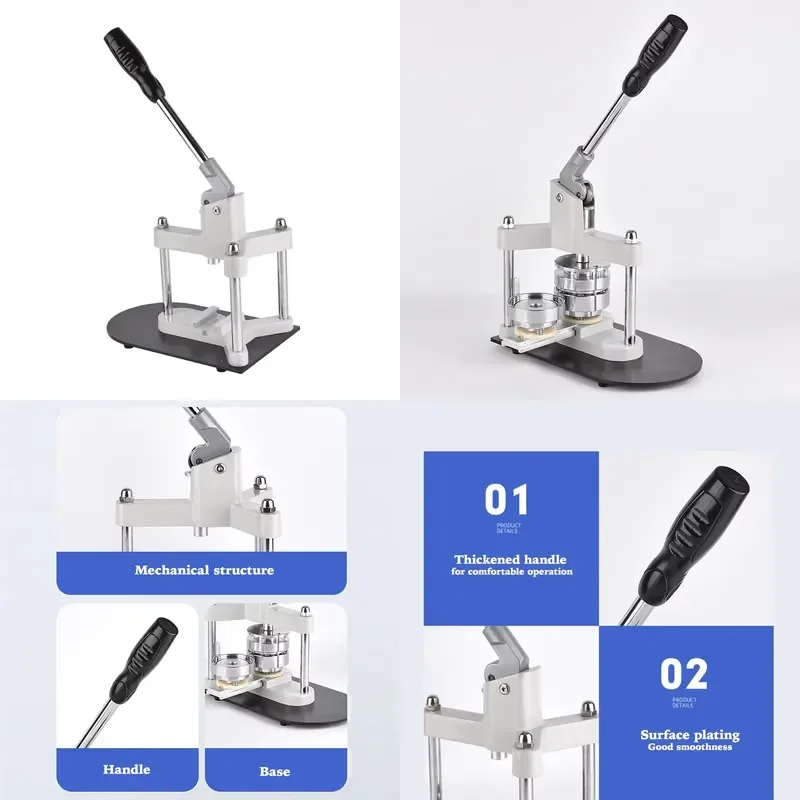 STARPRINT Round Tripod Badge Making Machine Manual New Plastic Button Metal Badge Equipment Does Not Include Mold
