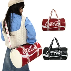 Bolso de gimnasio de PU impermeable para mujer, bolsa cruzada deportiva de gran capacidad, bolso de viaje de negocios, estilo Cola para Fitness, Yoga, Hotel