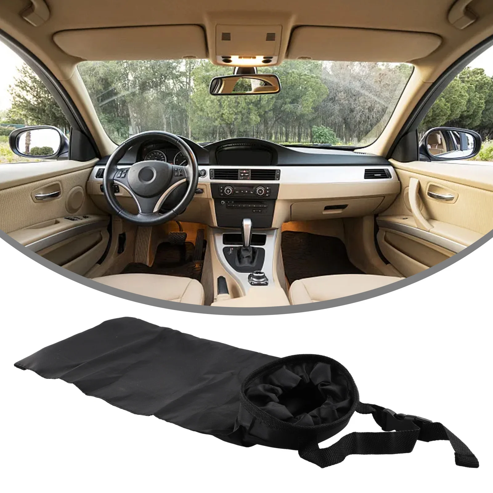 Vehicle Trash Holder Bag with For Seat Back Hanging Feature Made from Oxford Cloth for Effective Waste Storage