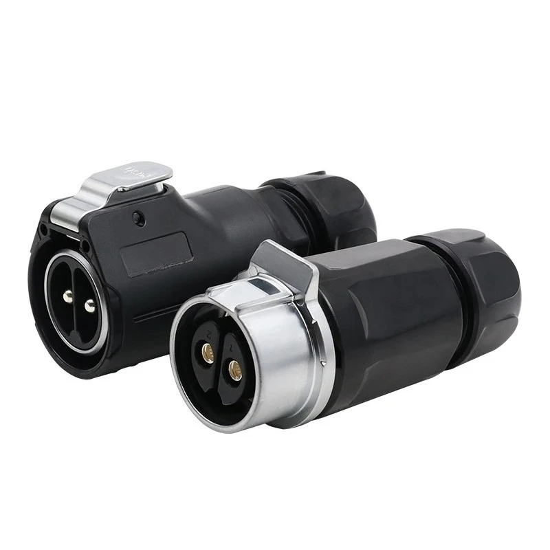 LP28 Waterproof Aviation Plug Connector, 2 Core 50A 3 Core 8 Core Fast Charging Docking Socket High Current