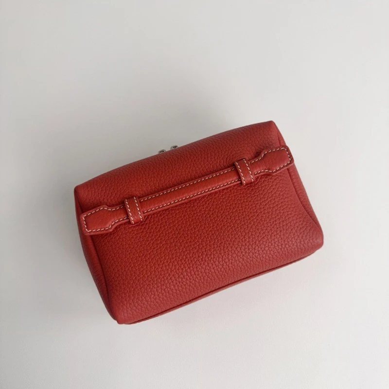 

Genuine Leather Cosmetic Bag For Women New Classic Design Portable Makeup Pouch Travel Organizer For Phone Toiletries Women bag