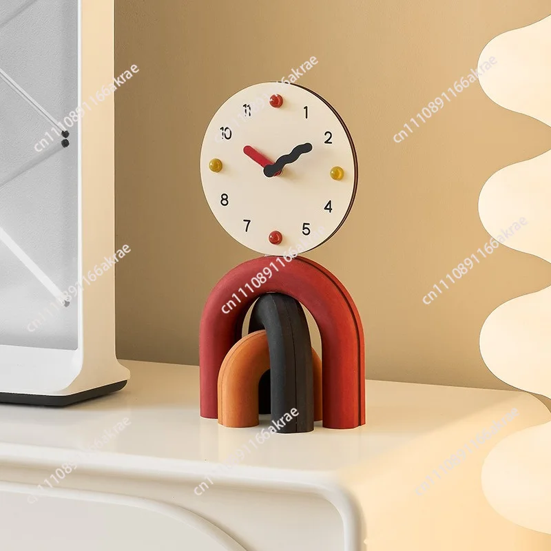 for Living room desktop ornament TV cabinet entrance creative home simple clock decoration