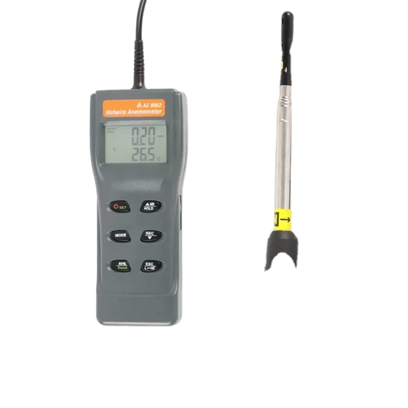 AZ8952 Thermal Anemometer, Handheld Anemometer, High Precision Anemometer Instrument