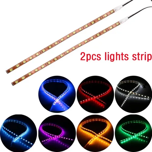 LED 스트립 조명, 45cm 1210 45SMD 방수 자동차 액세서리, 부드러운 자동 분위기 조명, 장식 램프, 레드 아이스 블루 옐로우, 2 개