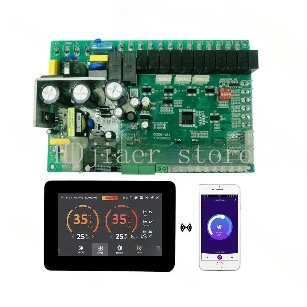 

Universal Air Source Inverter Heat Pump Controller with EEV PCB Board, WiFi & Tuya Compatible, Factory Cheap Price