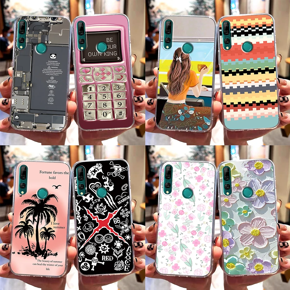 For Huawei Honor 9X Case Honor 9X STK-LX1 6.59\'\' Stylish Pattern Transparent Cases For Honor 9X Cover Honor 9 X Silicone Bumper