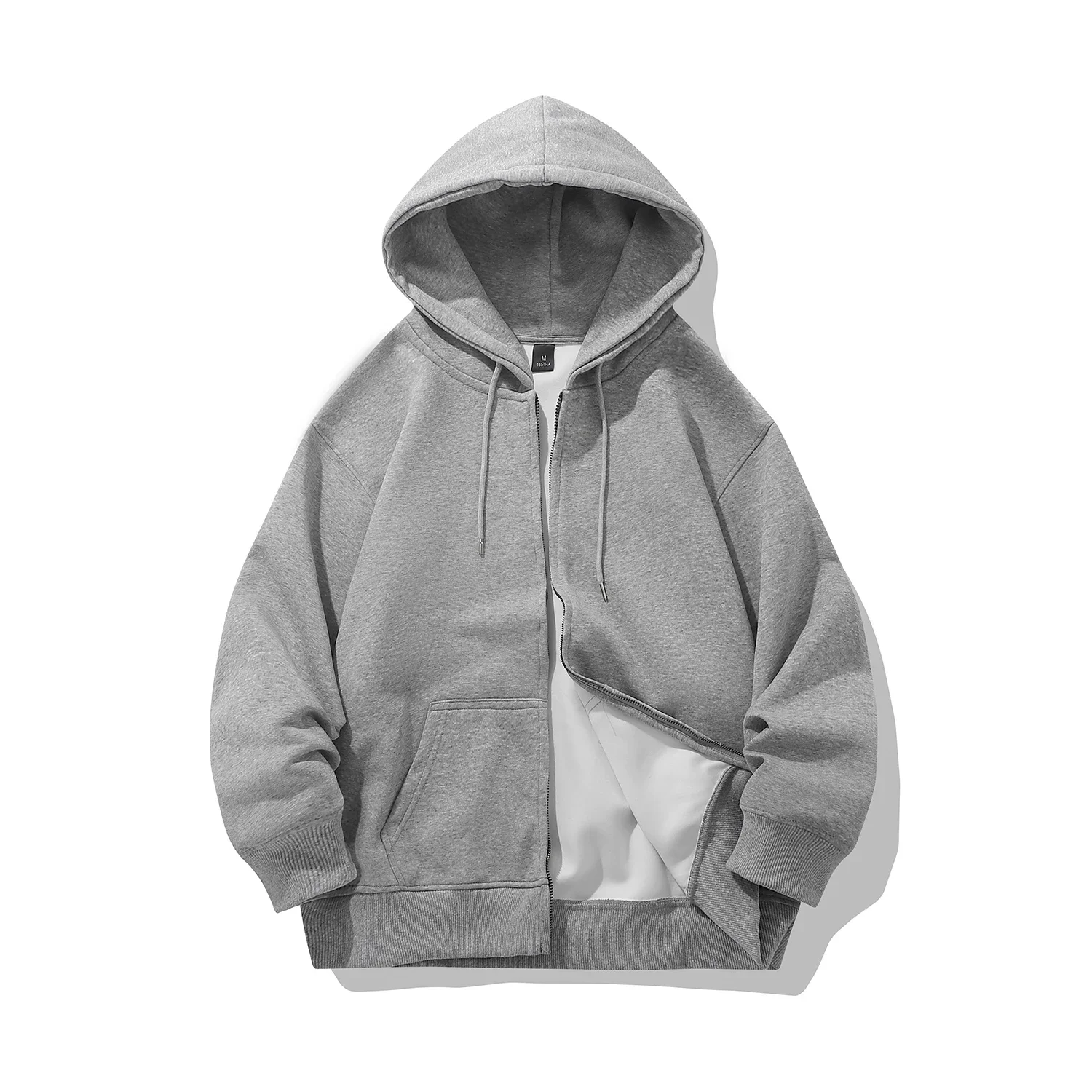 

Cotton 550G Sweater Hooded Sport Cardigan Men Casual Sweatshirt Regular Running Jacket Teenagers Hoodies Fleece-Lined Thickened