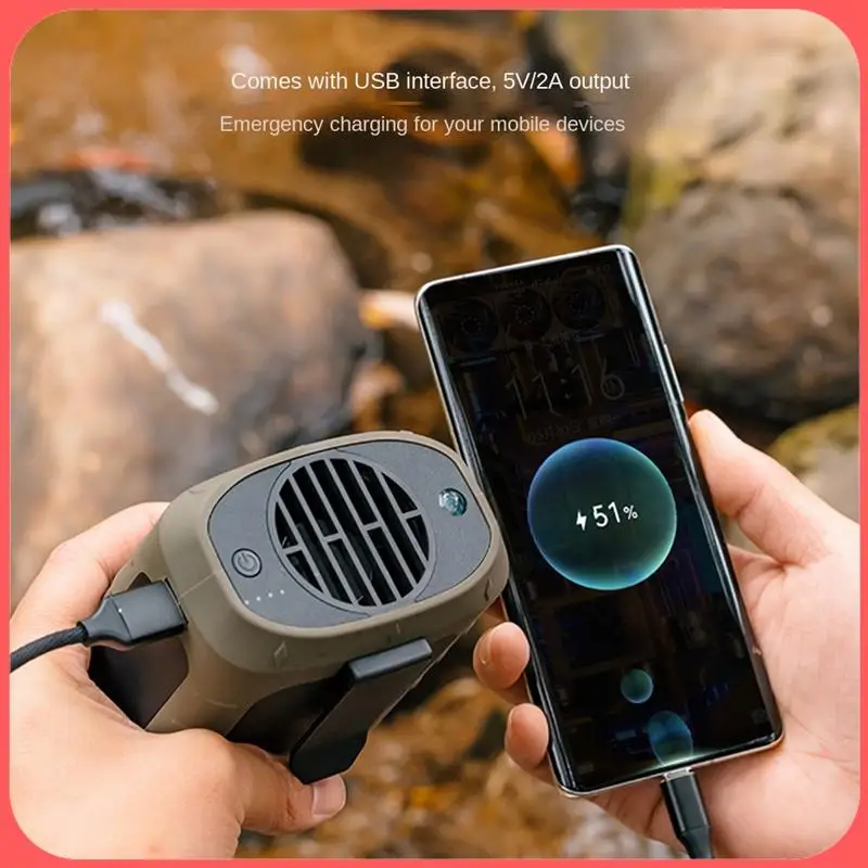 

AA89-8000Mah Waist Hanging Fan Portable Mini Leafless Fan Ubs Emergency Charge Hanging Neck Fan Sports Fan