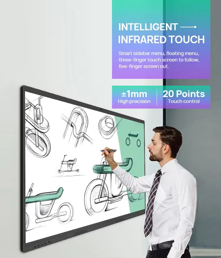 Zakelijke apparatuur Interactief touchscreen Indoor Digital Signage Smart Conference Interactief whiteboard