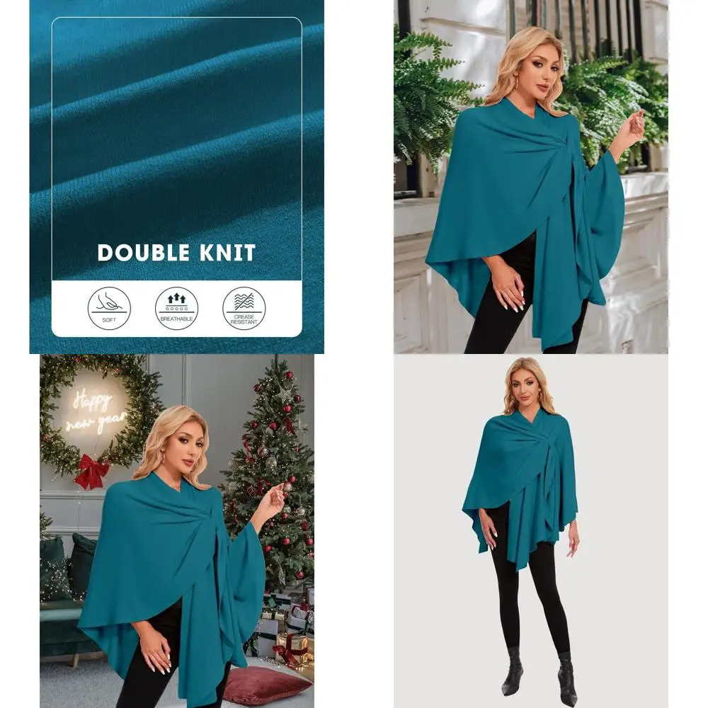 كيب معطف نسائي أنيق خفيف الوزن مع ياقة شال لملابس السفر الدافئة