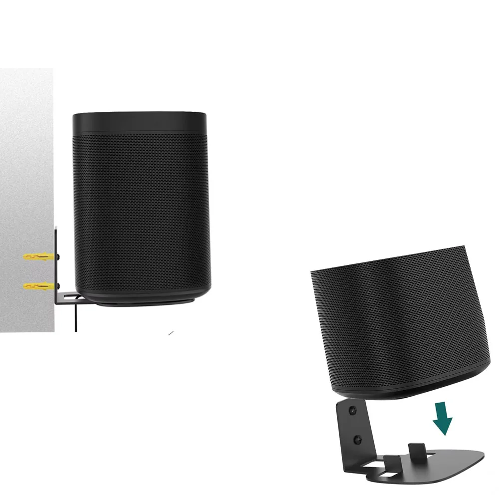 

Wall Metal Bracket for Sonos One SL Smart Speaker Hook Accessories Black