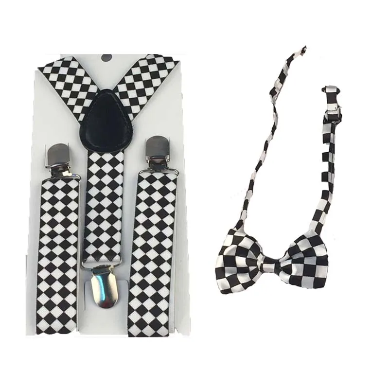 Children Necktie Kid 2Pcs Tie Suspenders Christmas Casual Wedding Business Clothing Accessories Luxury school MJ42