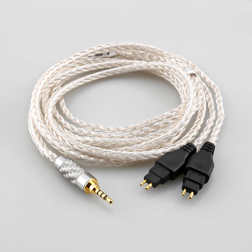 Cable de auriculares balanceado XLR, 16 núcleos, chapado en plata 99%, 2,5mm, 3,5mm, para Sennheiser HD580, HD600, HD650, HDxxx, HD660S, HD58x, HD6xx