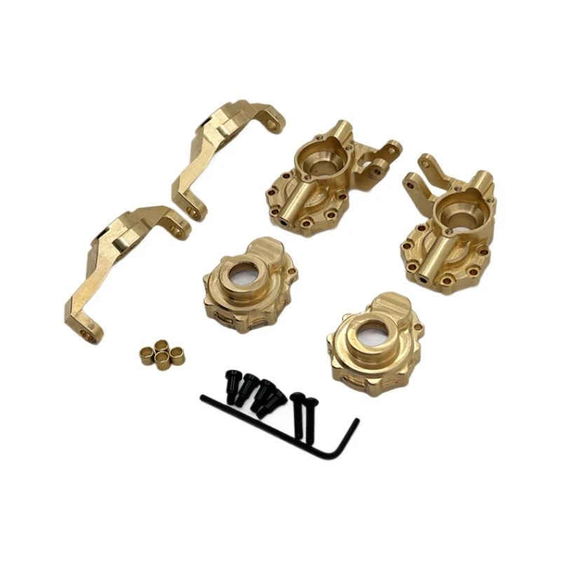 17Pcs Remote Control Car Accessories Metal Upgrade Brass Front Axle Cup C Seat Fit For TRAXXAS TRX4 TRX6 HB R1001 R1002 R1003