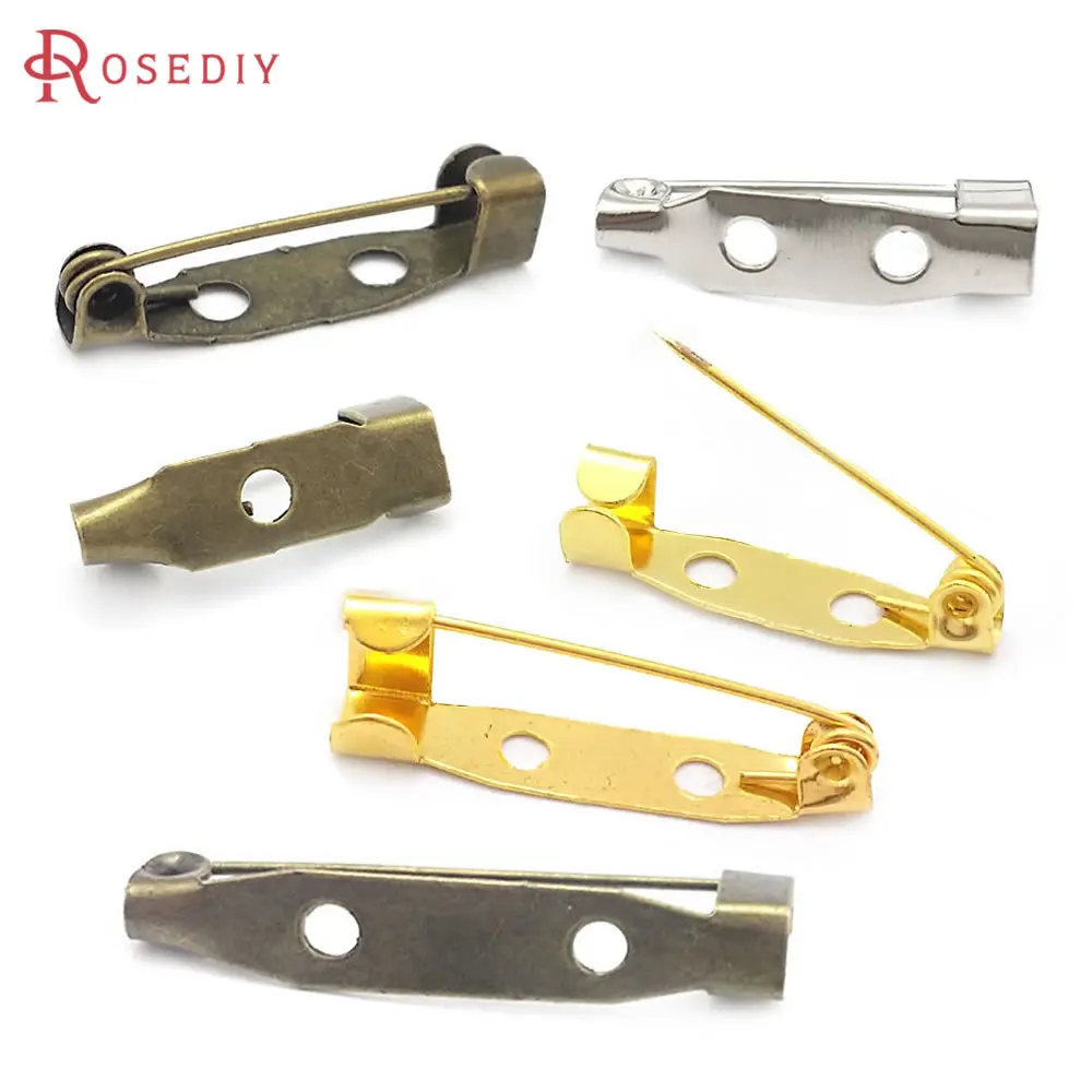 قاعدة حديد بروش عتيقة اللون بروش ، دبابيس بروش ، ظهر بروش ، لوازم صناعة ذاتية الصنع ، إكسسوارات ، 15 ، 20 ، 25 ، 30