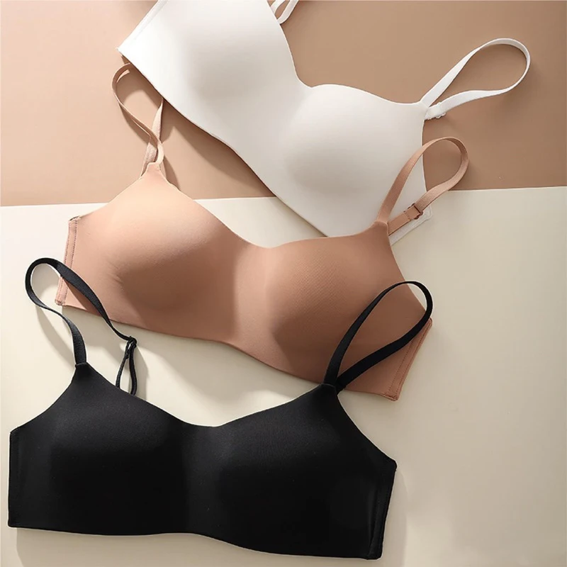 Seamless Bras Women Underwear Small Chests Gathered Push Up Bralette Lingerie