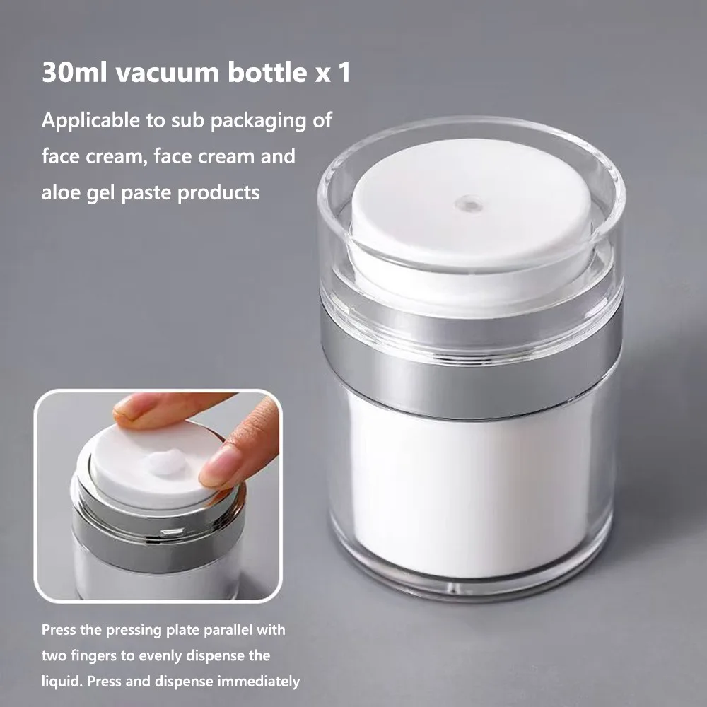 Gifts 15ml/30ml/50ml Vacuum Bottle Full-cover Travel Bottle Face Cream Lotion Cream Bottle Push-type Cosmetic Containers