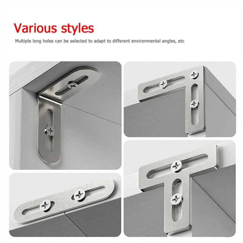 1Pcs Stainless Steel Adjustable 90 Degree angle T-Shaped,L-Shaped,Corner Code,Multiple sizes Suitable for Cabinets Furniture