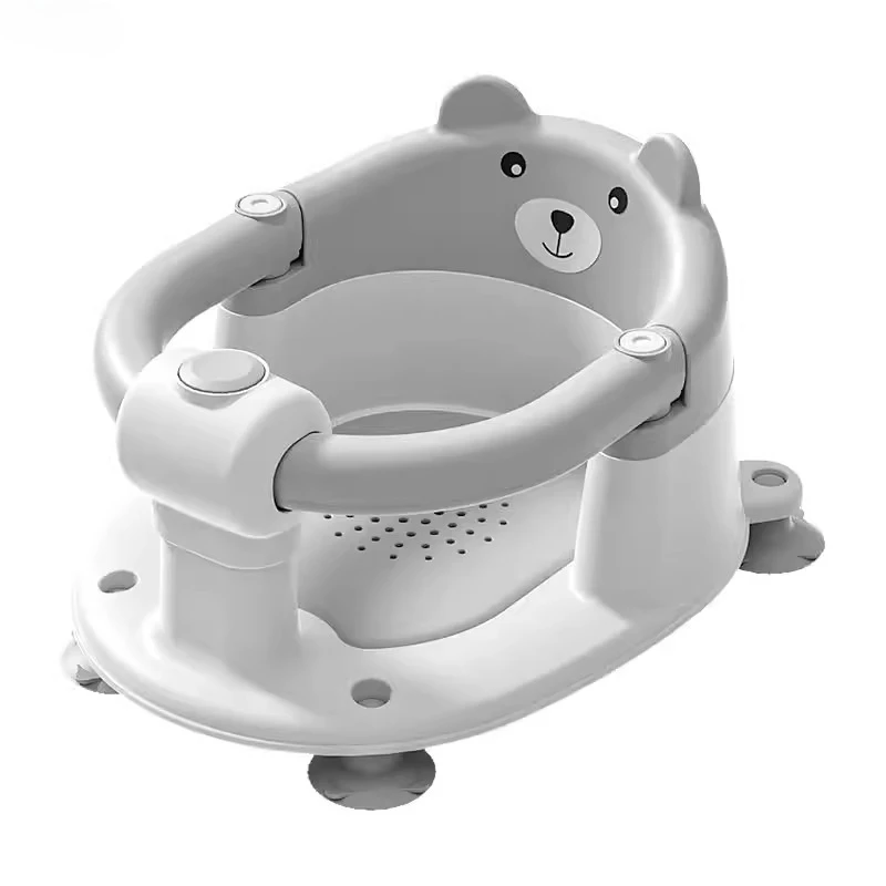 Baby Bath Seat with Recline - Newborn Anti-Slip Shower Chair & Support Stand
