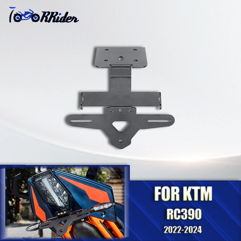 For KTM RC390 RC 390 2022 2023 Motorcycle Accessories Rear License Plate Tail Tidy Bracket Holder Frame LED Light Plates