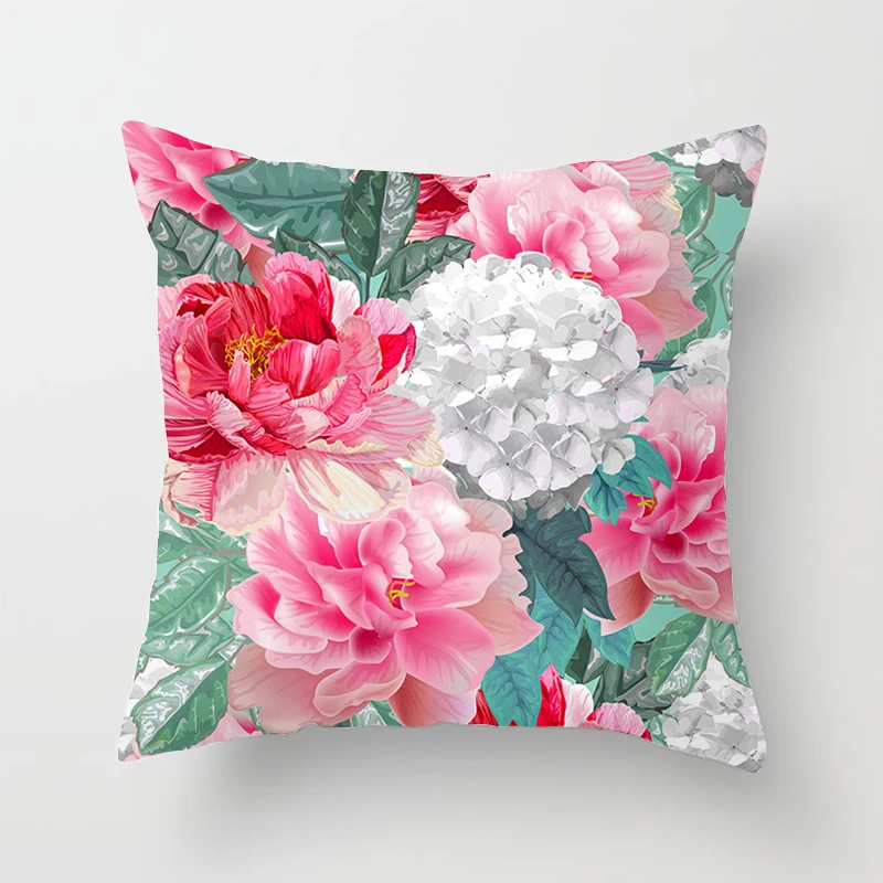 Flower Pattern Decorative Art Cushion Cover Pillow Pillowcase Polyester 45*45 Throw Pillows Home Decor Pillowcover 40844