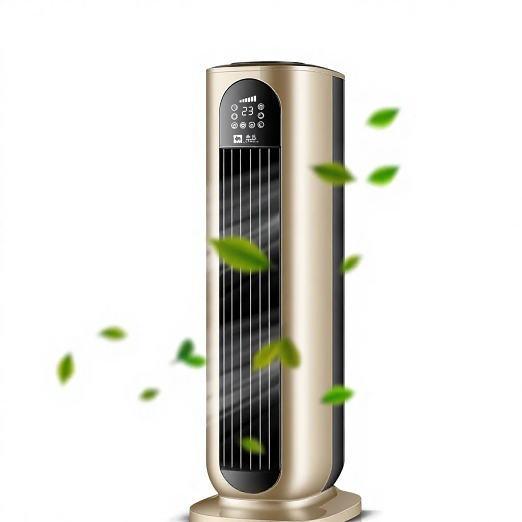 Custom Electric Fan Remote-Controlled Silent Water-Cooled Tower Fan Vertical Cooling Humidifying Mobile Cooling Small Air Fan