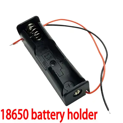 1-3PCS 18650 배터리 홀더 상자 1 슬롯 3.7V 배터리 보관 케이스 1/2/3/4 셀 플라스틱 용기(연결 검정색 빨간색 와이어 포함)