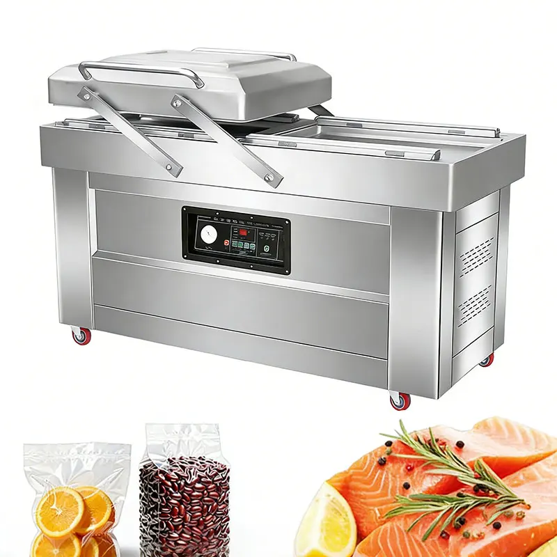 High Efficiency Customized Fully Automatic Vacuum Packaging Machine Food Vegetables Grains Sealing Fresh Keeping Equipment