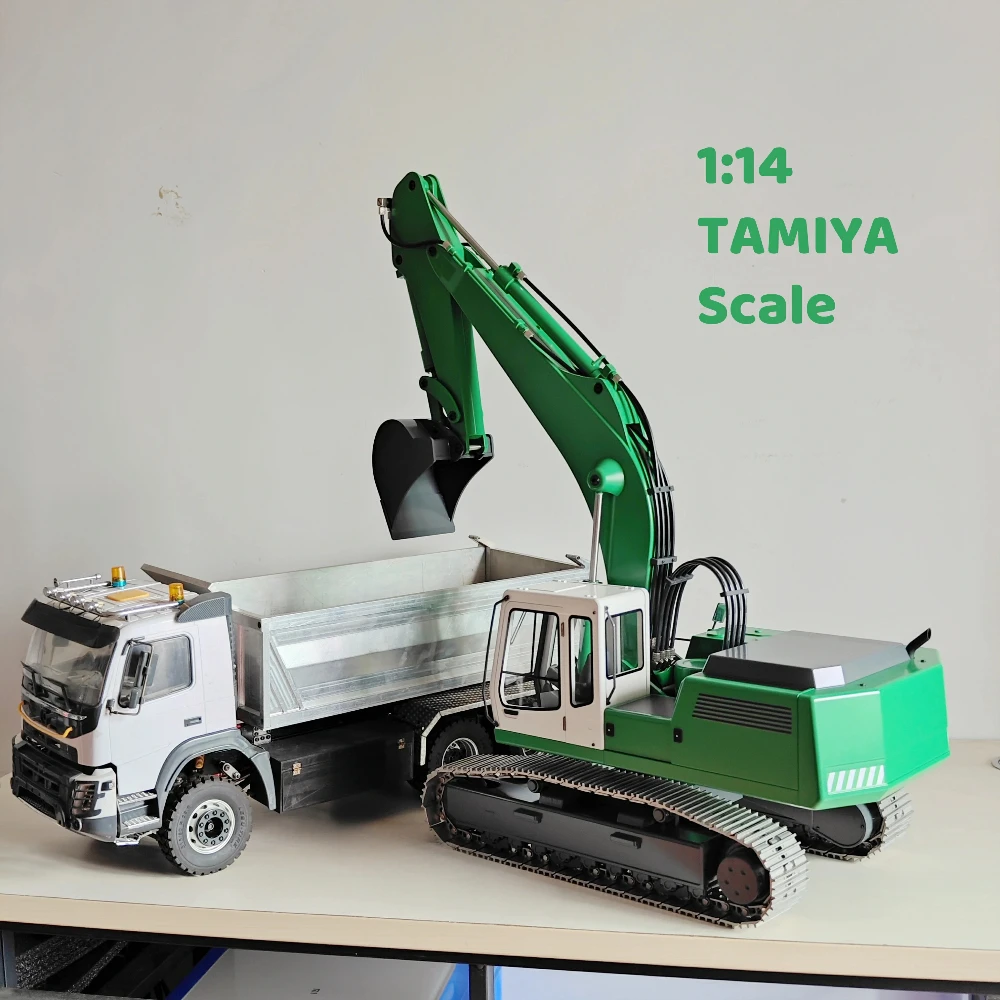 New 942 Remote Control Hydraulic Excavator Model 1/14 RC Hydraulic Excavator Model Green 942