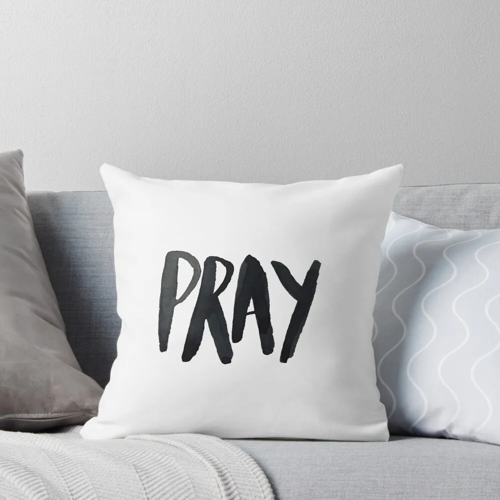 

Pray Typography Throw Pillow Decorative Sofa Cushion Pillow Cases Decorative Sitting Cushion pillow
