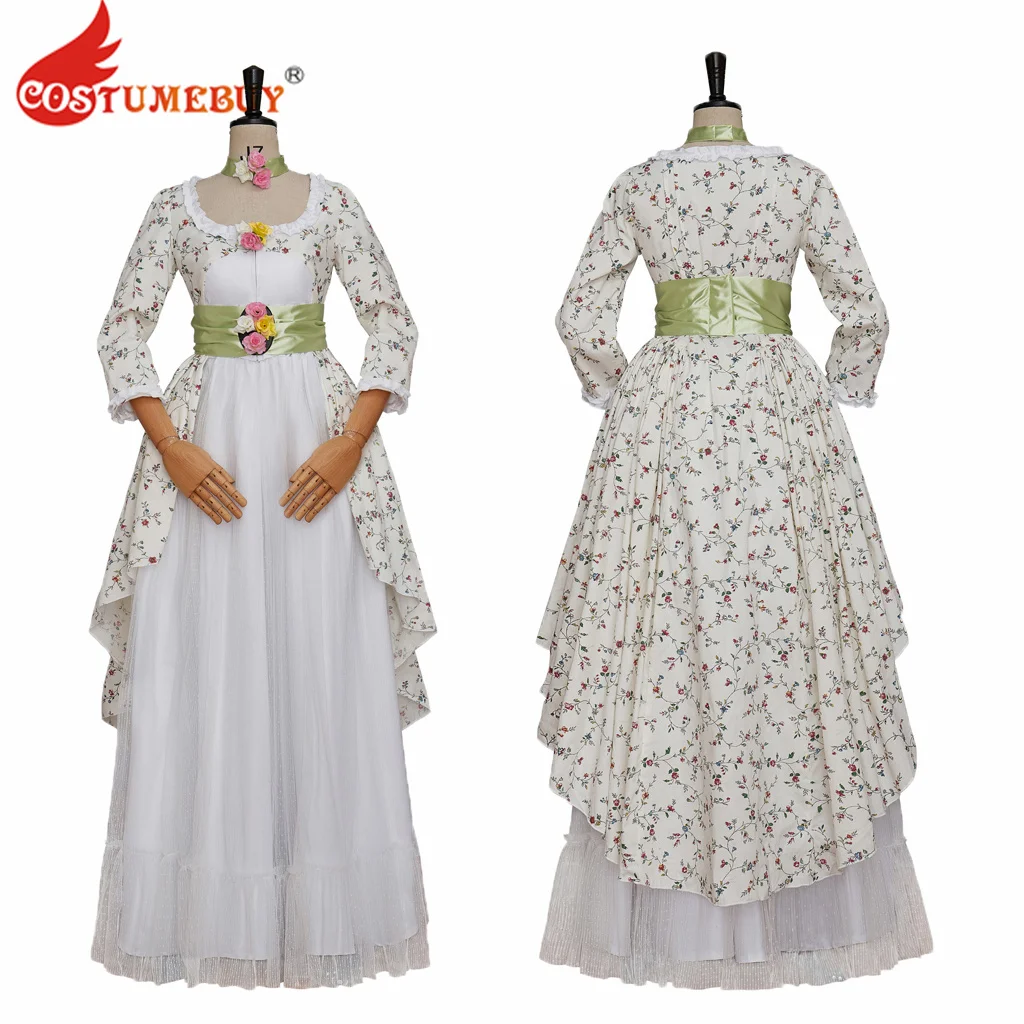 Robe a la Anglaise Dress 18th Century French Gown Vintage Historical Costume Women's Medieval Floral Dress Custom Made