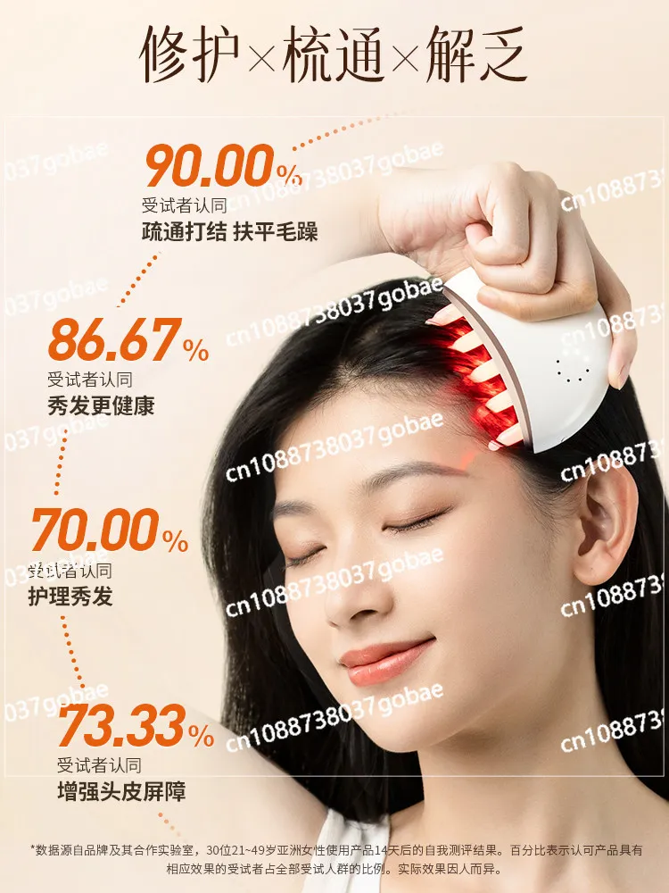Comb: Scalp meridian dredging massage comb, head five-finger tooth comb