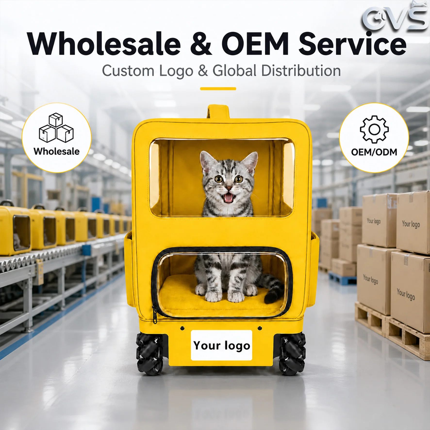 OVS 4-Wheel 3-In-1 Twin Detachable Modern Stable Ergonomic 4-Wheel Secure Automatic Pet Stroller