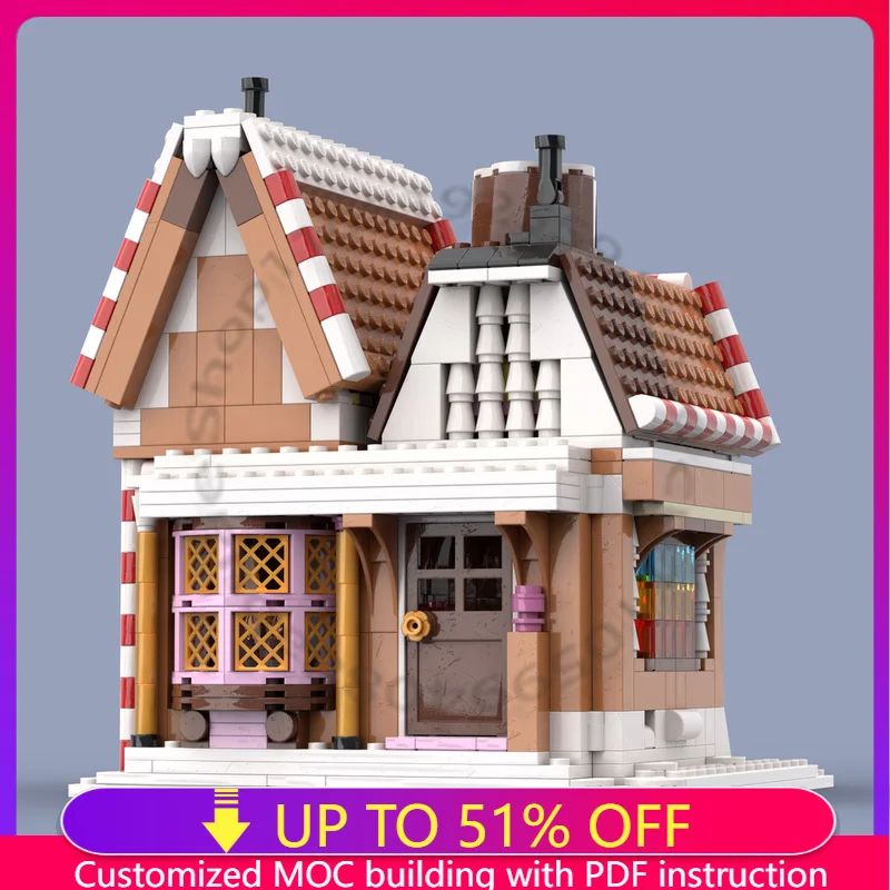 

1003 PCS MOC Customize 40809 Christmas Gingerbread House Winter Village Alternate Build Model Building Block Assembly Toys Gifts