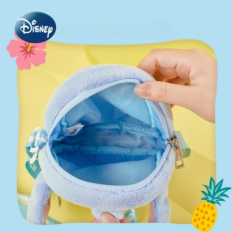 Disney Stitch nuevo bolso de hombro de felpa para niños marca de lujo Mini bolso de hombro tipo bandolera para niños bolso bonito de dibujos animados para niños