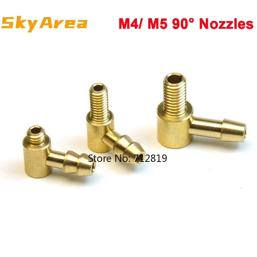 Ugello acqua a vite M4/ M5 Ugelli di ingresso serbatoio carburante olio tipo L da 90 gradi per parti di collegamento barche a getto RC fai da te