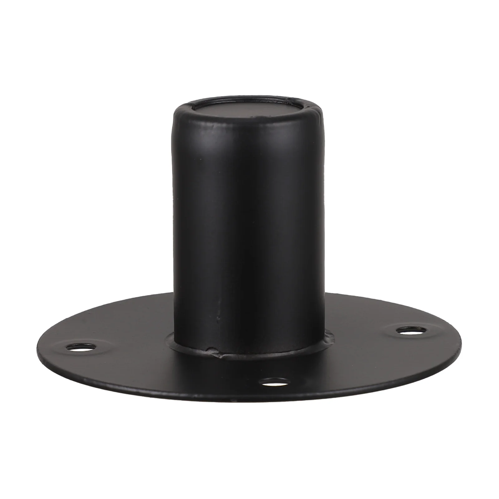 

1 pc Speaker Iron Bottom Mount Bracket Stand Base Strong Load-Bearing Black Spray Flat Bottom Screw Holes Stable Placement