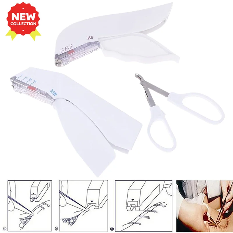 مهنة الجراحة الطبية الخاصة الفولاذ المقاوم للصدأ آلة خياطة الجلد المتاح 35 واط جراحة الجلد دباسة خياطة دباسة #2